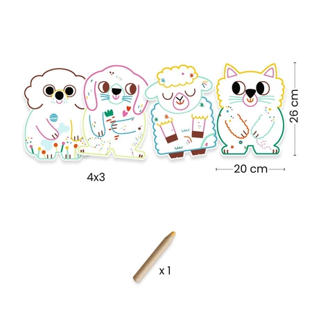 Magiczne kolorowanki - DOMOWE ZWIERZĄTKA DJ00061