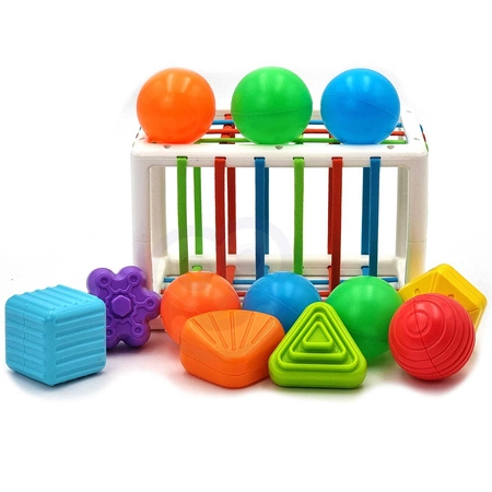 WOOPIE Elastyczna Kostka Sensoryczna Sorter dla Dzieci Kolorowe Kształty 13 el.