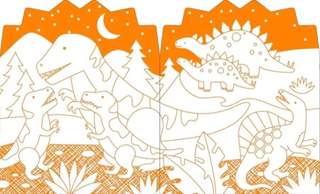 Petit Collage Kolorowanka z Naklejkami Dinozaury