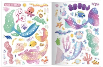 Auzou Zeszyt kreatywny 500 naklejek Syrenki 24841