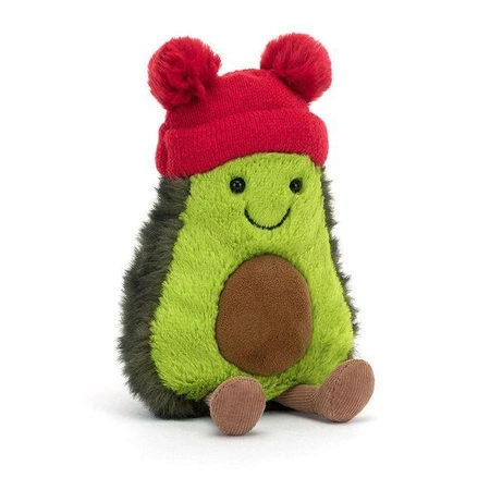 JellyCat - Zabawne Awokado w Czapce Czerwonej 19 cm