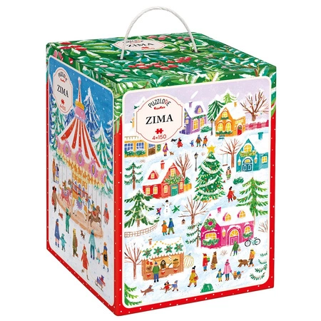 Puzzle 4x150 Puzzlove Zima CzuCzu