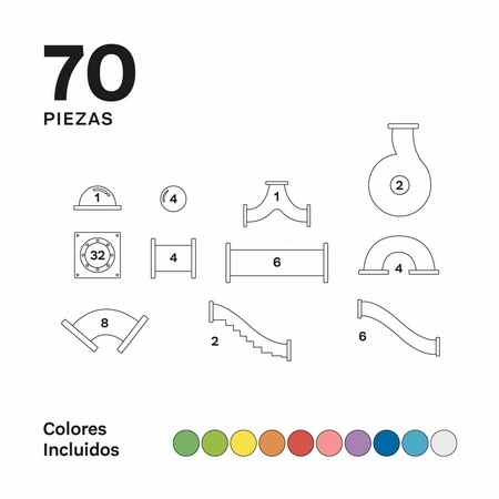 Imanix klocki magnetyczne SLIDE 70 elem. 350070