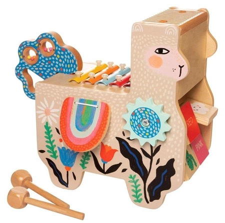Kostka edukacyjna Lili Lama 217120-Manhattan Toy, instrumenty dla dzieci