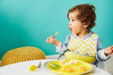 Pierwsze sztućce BLW dla niemowląt, Lemon Sherbet, b.box