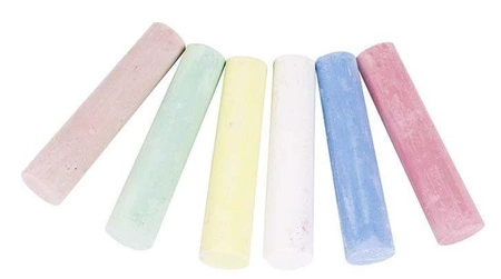 Kolorowa kreda do malowania po chodniku, 6 el.