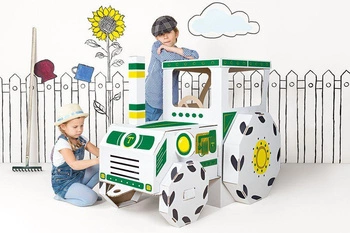 Zabawka z kartonu - Traktor duży kartonowy