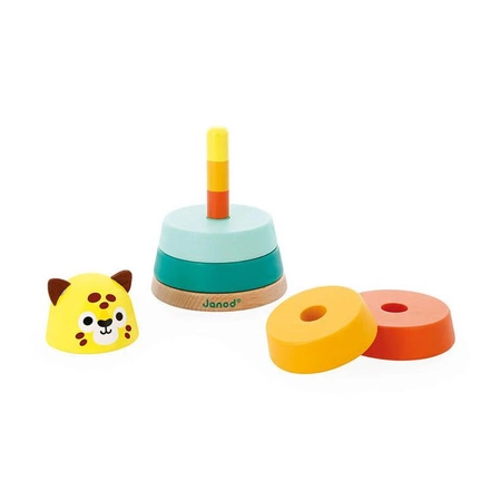 Piramida drewniana Jaguar Tropik 12m+, Janod