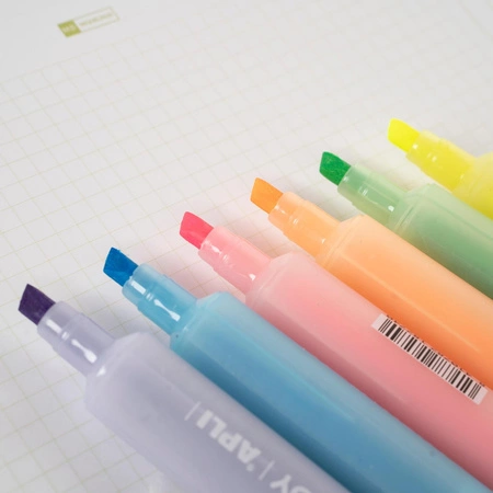 Marker fluorescencyjny z podwójną końcówką Apli Kids - Candy Fioletowy