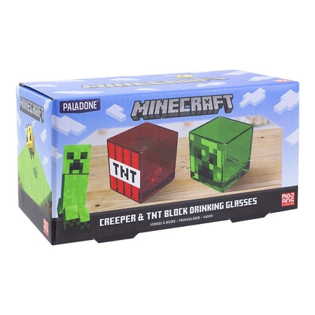 zestaw szklanek Minecraft Creeper oraz TNT