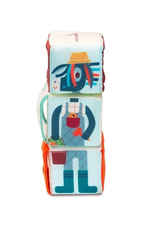 LILLIPUTIENS Zestaw 3 kostek aktywizujących wielofunkcyjnych z ukrytymi elementami Farma 18 m+