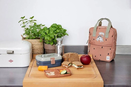 Lassig Bidon ze stali nierdzewnej z dodatkową zakrętką z ustnikiem 500 ml Happy Prints