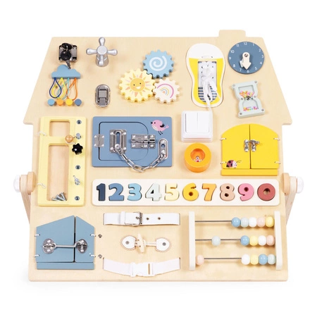 Duża drewniana tablica manipulacyjna sensoryczna dla dzieci panel edukacyjny XL