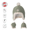 Lodger Dwuwarstwowa zimowa czapeczka z polaru szałwiowa Fleece Elm 0-3 m