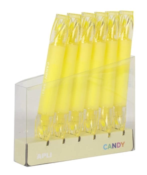 Marker fluorescencyjny z podwójną końcówką Apli Kids - Candy Żółty