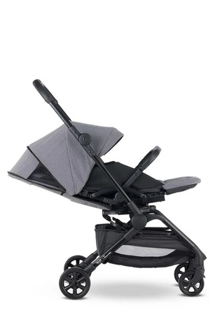 MINI by Easywalker Buggy TURN Kompaktowy wózek spacerowy z obrotowym siedziskiem 360° Soho Grey (z osłoną przeciwdeszczową w zestawie)