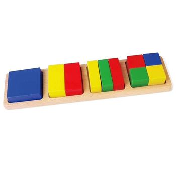 Drewniana Układanka Viga Klocki Matematyczne Ułamki 11 Elementów