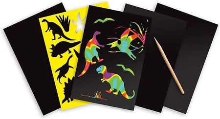 Zdrapywanka dla dzieci Dinozaury wydrapywanki z rysikiem Melissa & Doug 15917