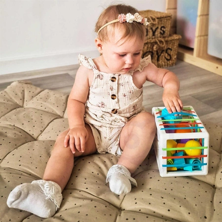 WOOPIE Elastyczna Kostka Sensoryczna Sorter dla Dzieci Kolorowe Kształty Alfabet 15 el.