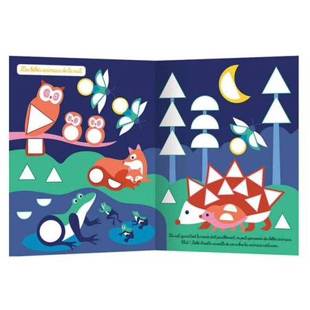 Auzou Zeszyt 1000 naklejek Kształty Zwierzątka z rodzicami 503204