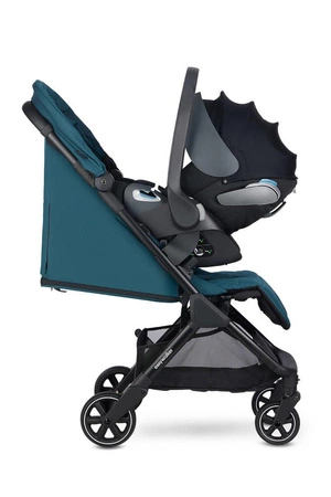 Easywalker Jackey Kompaktowy, samoskładający się wózek spacerowy z torbą transportową Teal Green