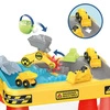 WOOPIE Stolik Wodny 2w1 Piaskownica Plac Budowy + 4 Autka 12el.