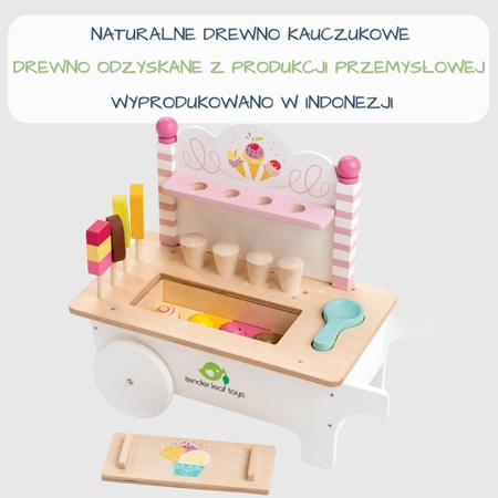Drewniany sklepik z lodami na magnesy, Tender Leaf Toys