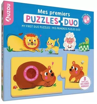 Auzou Puzzle sensoryczne Zwierzątka z rodzicami 36882