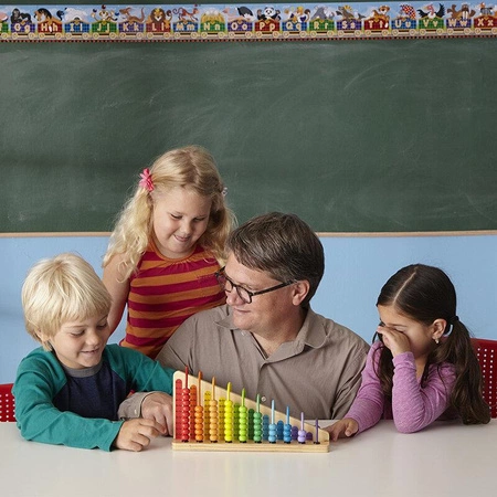 Liczydło drewniane zabawka edukacyjna 55 korali Melissa and Doug 19272-MD