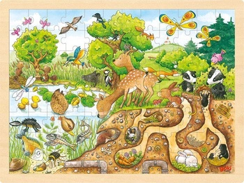 Natura - gdzie żyją zwierzęta, puzzle, goki