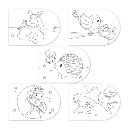 Little Dutch Kolorowanka z farbami akwarelowymi Fairy Garden