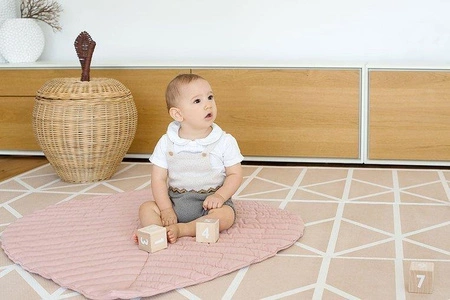 TODDLEKIND Mata do zabawy z bawełny organicznej w kształcie liścia Leaf Mat Sea Shell