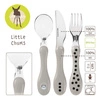 Lassig Zestaw sztućców ze stali nierdzewnej 3 el. Little Chums Kot