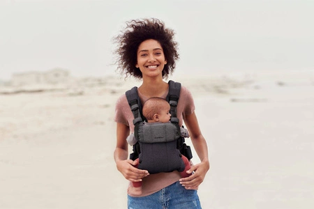 BABYBJORN - nosidełko Harmony 3D Mesh, Antracyt + śliniaczek do nosidełka Harmony