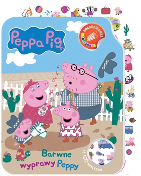 Barwne wyprawy Peppy. Świnka Peppa. Kolorowanki naklejanki