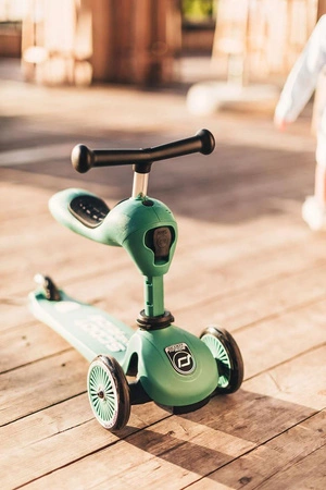 Zestaw Kask + SCOOTANDRIDE Highwaykick 1 2w1 Jeździk i hulajnoga 1-5 lat Forest