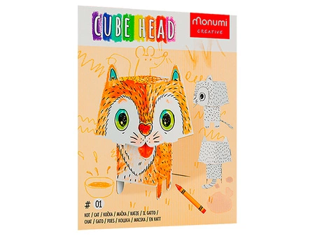 Kolorowanka 3D Cube head Kotek 3l+ MONUMI