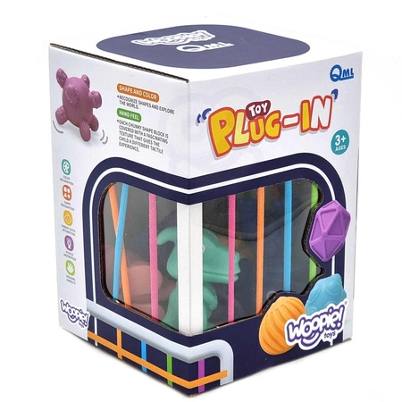 WOOPIE Elastyczna Kostka Sensoryczna Sorter dla Dzieci Kolorowe Dinozaury 6 el.