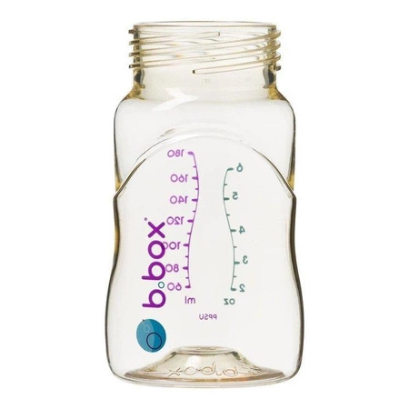 Butelka ze smoczkiem do karmienia niemowląt wykonana z PPSU, 180 ml, błękit, b.box