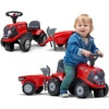 FALK Jeździk Traktorek Baby Case IH Ride-On Czerwony z Przyczepką + akc. od 12 miesięcy