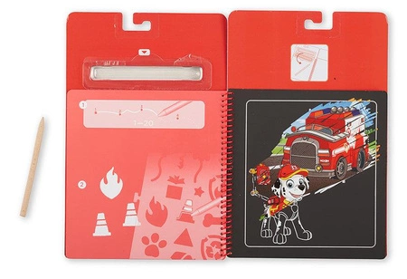 Zdrapywanki z rysikiem Psi Patrol Scratch Art Pad – Marshall Melissa and Doug 33261