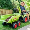 FALK Traktor CLAAS AVEC Zielony na Pedały z Przyczepką od 3 Lat
