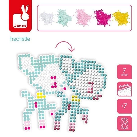 Zestaw kreatywny Cudowne kryształki Naklejki 7+, Janod