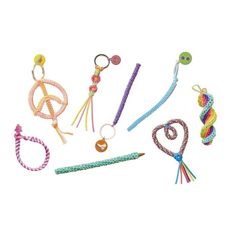 Janod Zestaw kreatywny Ozdoby z żyłek filofun Scoubidou 7+