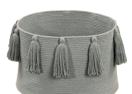 Lorena Canals Kosz dekoracyjny Tassels Light Grey