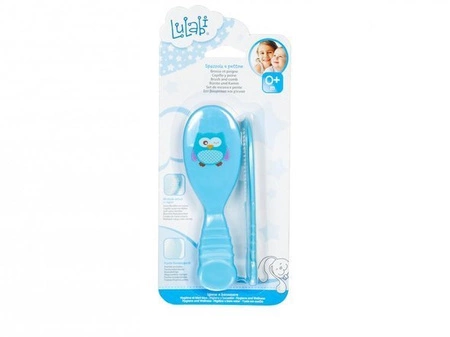 Szczotka i grzebień dla dziecka sowa 0m+ LULABI