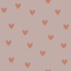 SIMPLE hearts pink and red brick Tapeta Dekornik