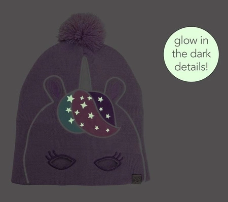 FlapJack Czapka dla Dziecka z Pomponem Jednorożec M/L