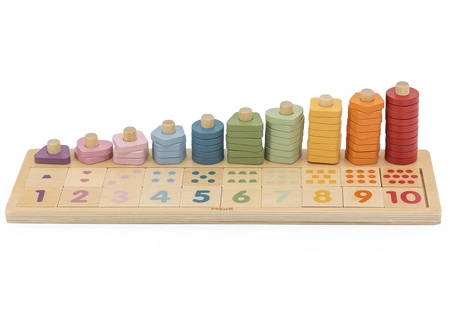 VIGA PolarB Drewniane Liczydło Sorter Nauka Liczb Montessori