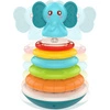 WOOPIE BABY Piramida Wieża Interaktywna Słonik z Obręczami Grzechotka